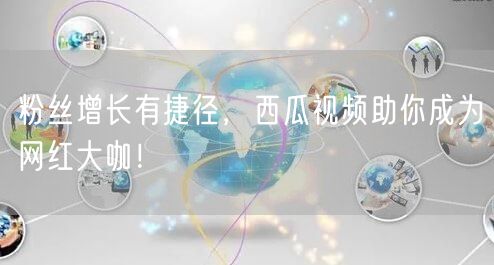 粉丝增长有捷径，西瓜视频助你成为网红大咖！