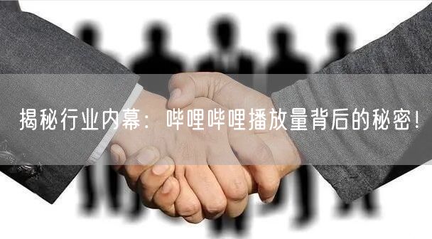 揭秘行业内幕：哔哩哔哩播放量背后的秘密！