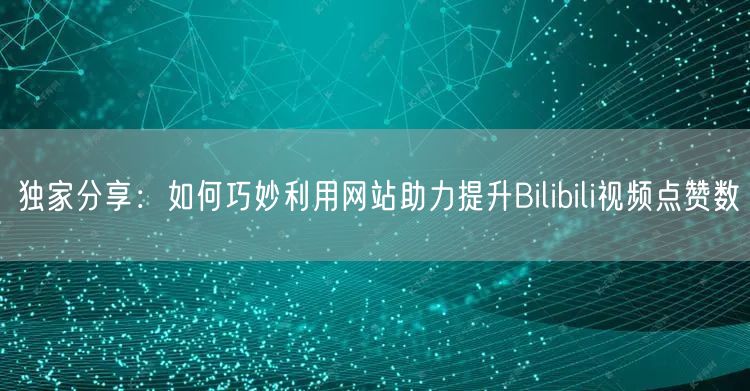 独家分享：如何巧妙利用网站助力提升Bilibili视频点赞数