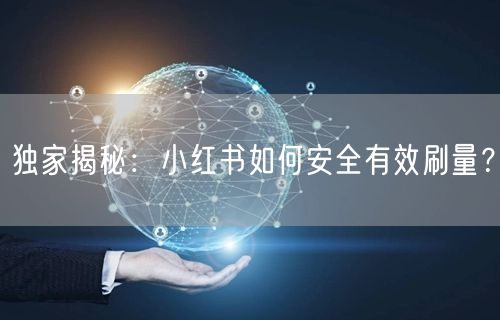 独家揭秘：小红书如何安全有效刷量？