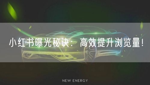 小红书曝光秘诀：高效提升浏览量！