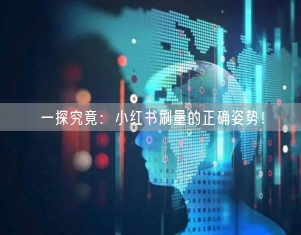 一探究竟：小红书刷量的正确姿势！