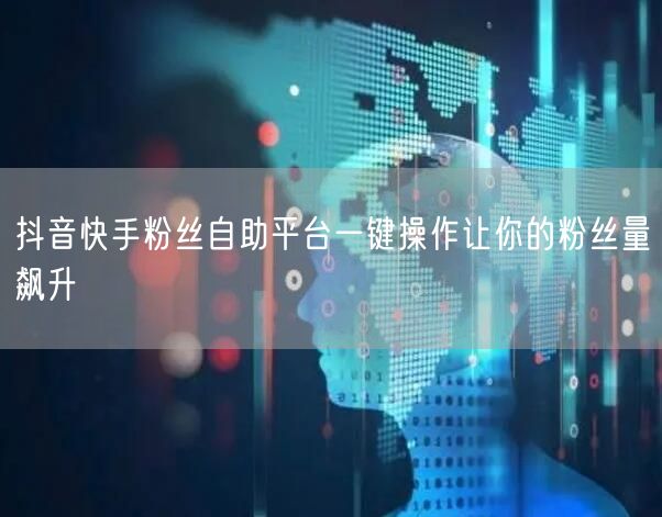 抖音快手粉丝自助平台一键操作让你的粉丝量飙升